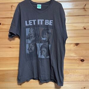 The Beatles 2005 Let It Be Black Graphic T-Shirt XL